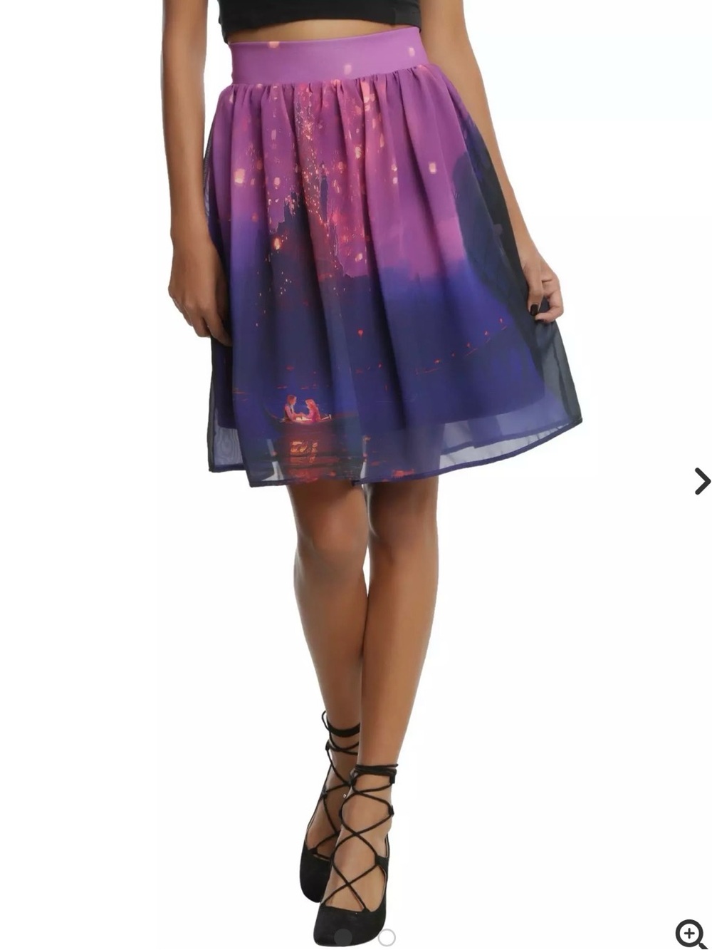 NWT Disney Tangled Lights Chiffon Skirt